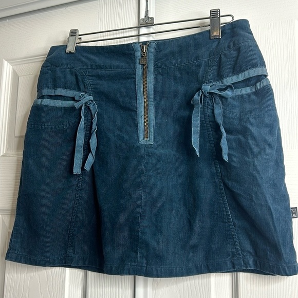 Ateliers Rare Toggery Turquoise Short Mini Skirt Zipper 6/S - Picture 1 of 3